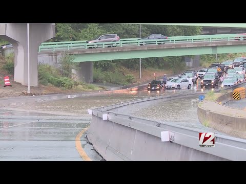 East Providence highway shut down by flooding