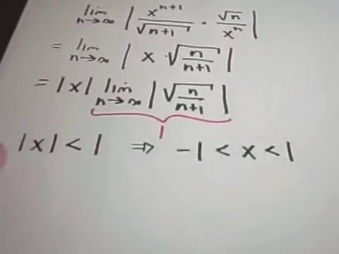 Power Series - Finding the Interval of Convergence