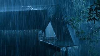 (No Ads) 3-Minute Insomnia Relief, Sleep Fast with Rain on Tin Roof & Thunder Sounds