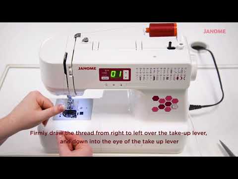 How to Thread your Janome C30 Computerized 30Stitch Sewing Machine