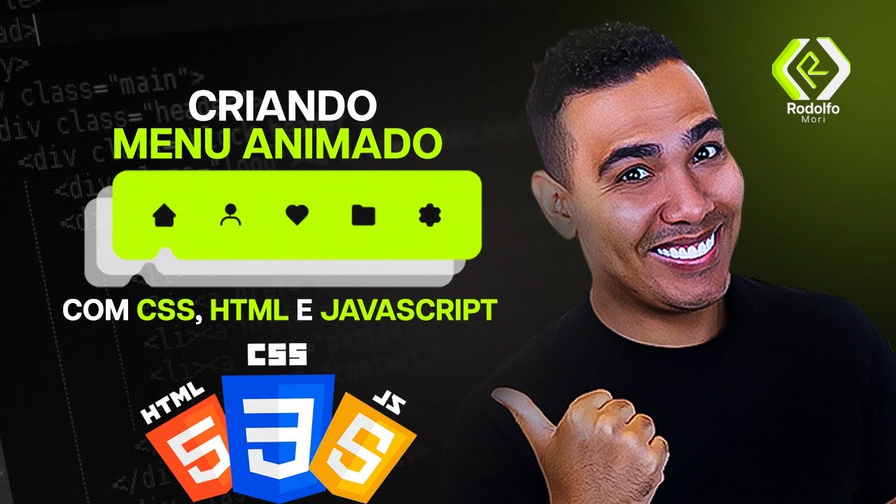 Menu ANIMADO com HTML + CSS + JavaScript | Passo a passo | Simplificando Programação