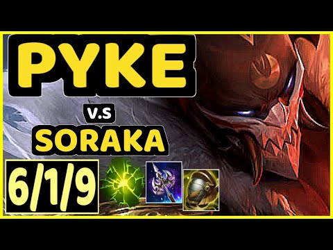 XERO (PYKE) vs SORAKA - 6/1/9 KDA BOTTOM SUPPORT CHALLENGER GAMEPLAY - BR