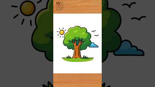 How to Draw a Tree Easy for Beginners | Step-by-Step Tutorial 🌳