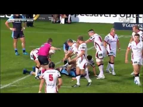 Ulster v Glasgow Alan O’Connor Choking Mark Bennett unconscious