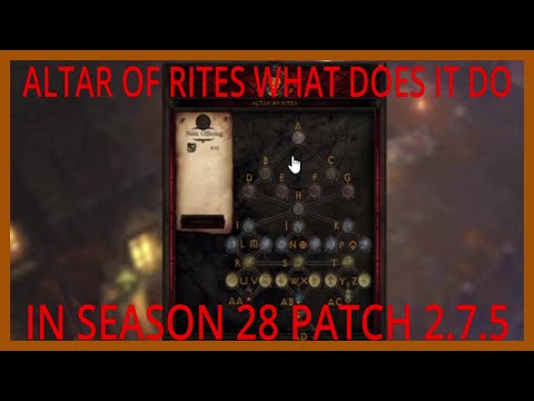 ALTAR OF RITES WHAT DOES IT DO IN SEASON 28