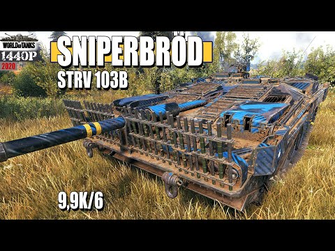 Strv 103B: 9.9k damage, 6 tanks destroyed - World of Tanks