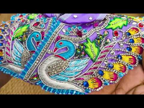 Designer Dress Poshak for Bal Swaroop Kanha Ji in Purple Color video