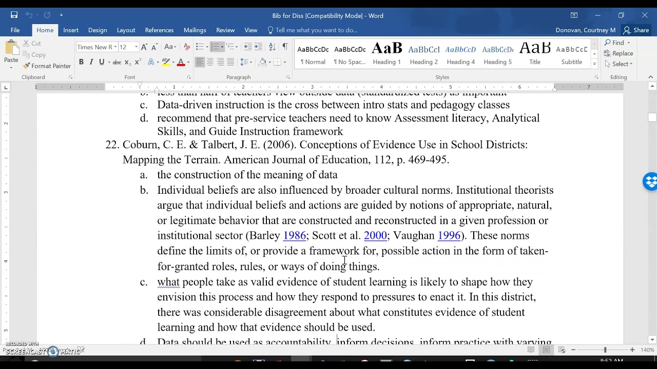 Dissertation Tip - Bibliography