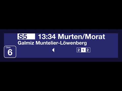 BLS Ansage - S5 nach/pour Murten/Morat - in/à Kerzers
