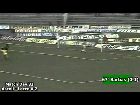 Serie A 1989-1990, day 33: Ascoli - Lecce 0-2 (Barbas 1st goal)