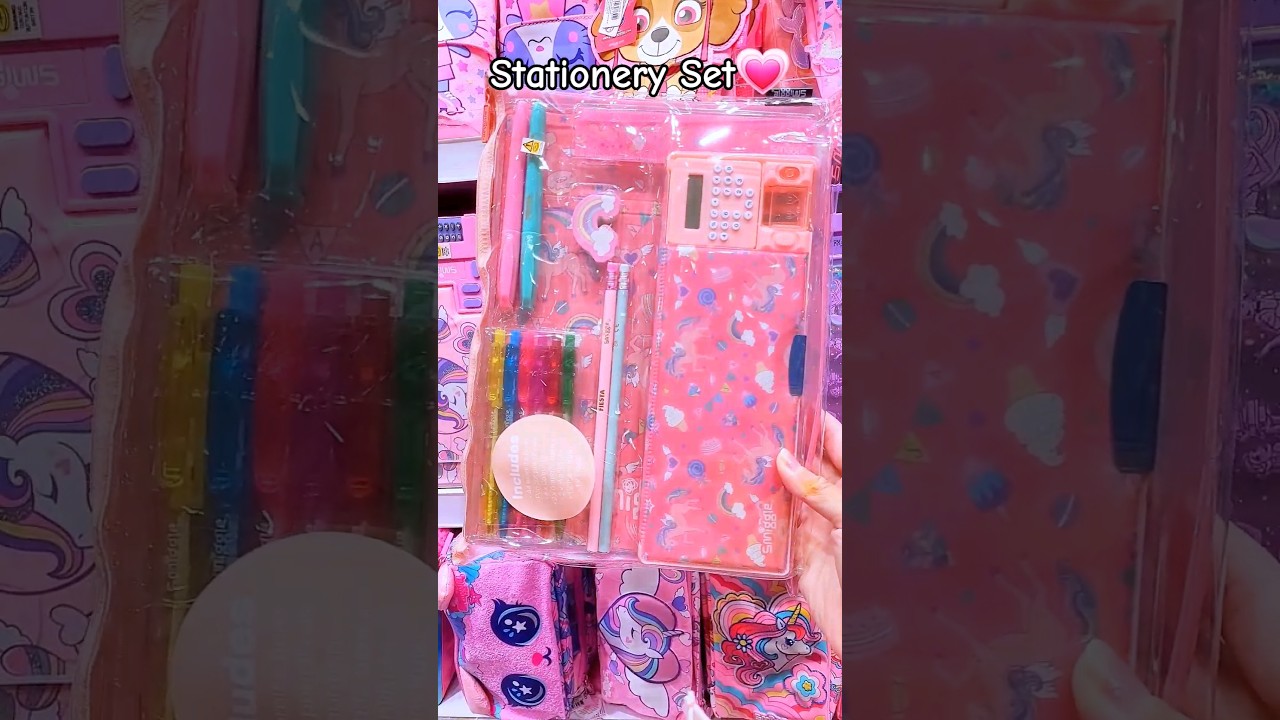 Cute Pink Stationery Items 💗🎀 #schoolsupplies #shorts