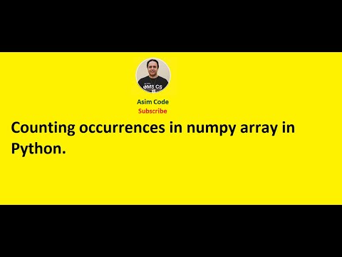 Python Count Occurrences In Numpy Array