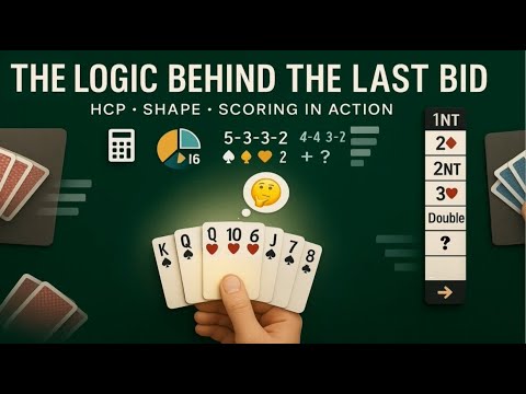 Bridge Game Learning (72) - The Logic Behind the Last Bid: HCP, Shape & Scoring in Action