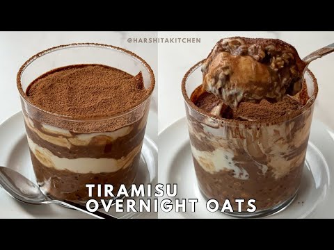 Tiramisu Overnight Oats | Healthy, Easy, Meal Prep Breakfast