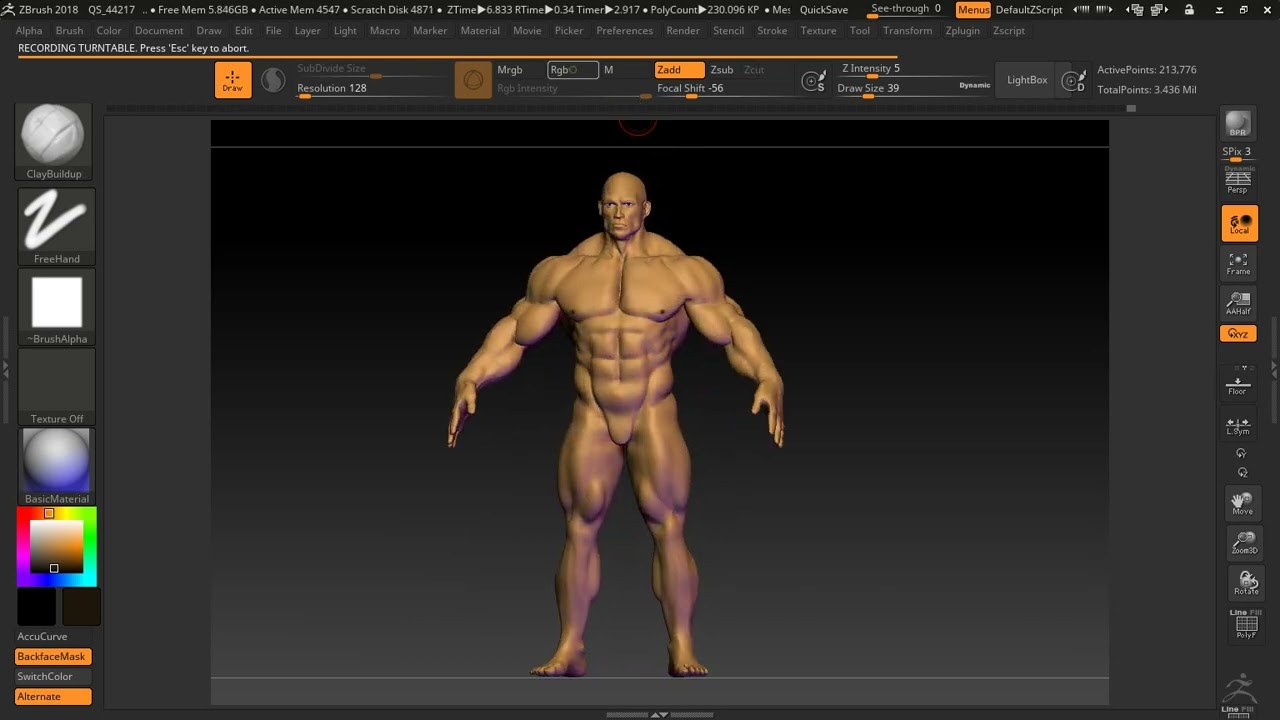 Malha base de fisiculturista 2 Modelo 3D