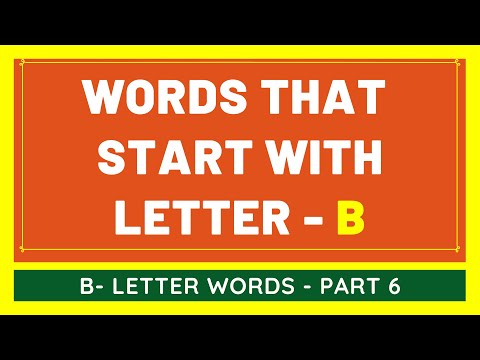 #6 NEW Words That Start With B | List of Words Beginning With B Letter [VIDEO]