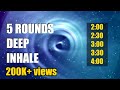 Wim Hof 5 Rounds DEEP Inhale Guided Breathwork With Alpha Brain Waves