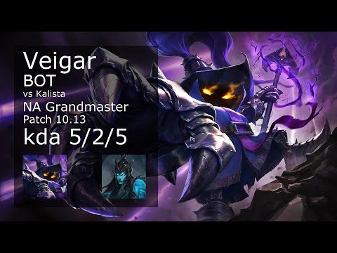 Veigar Bot & Bard vs Kalista & Nautilus - NA Grandmaster 5/2/5 Patch 10.13 Gameplay