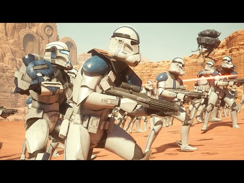 501st Legion Clone Troopers vs Separatist Droid Army - STAR WARS JEDI SURVIVOR NPC Wars