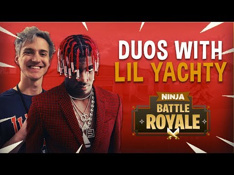 Ninja Plays Duos With Lil Yachty - Fortnite Battle Royale Gameplay
