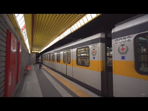 Italy, Milan, Metro ride from AFFORI CENTRO to AFFORI FN