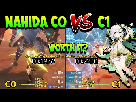 Nahida C0 Vs C1 Comparison (Worth To C1?) - Genshin Impact