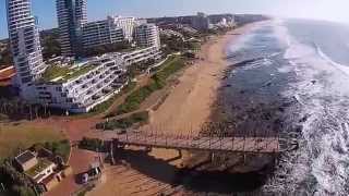 preview picture of video 'Umhlanga Beach, Pier, Lighthouse, The Pearls (from the sky)'
