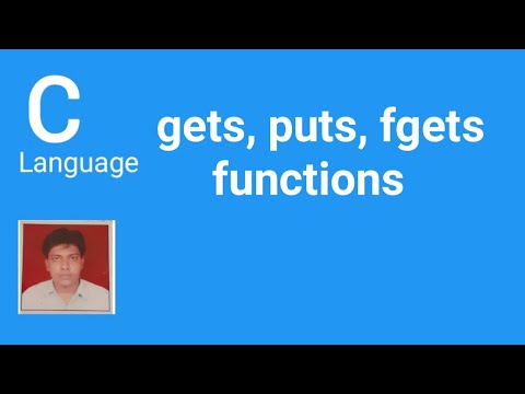 Gets, Puts, Fgets Functions In C
