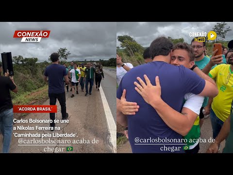 Vídeo: Carlos Bolsonaro se une a Nikolas Ferreira na ‘Caminhada pela Liberdade’.