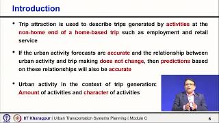 Lecture 11: Introduction and Basic Considerations of Trip Generation
