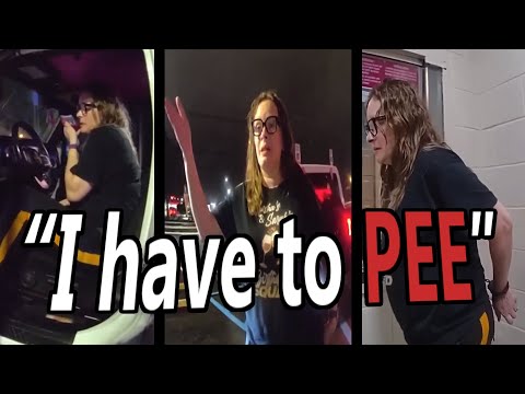 FULL BODY CAM DUI Arrest Of "HIT-AND-RUN" Drunk Woman Telling The Officers To Just Let Her Go, GEEZ