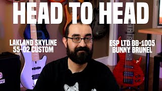 Video thumbnail for LowEndLobster Head to Head: ESP LTD BB-1005 vs. Lakland Skyline 55-02 Custom by LowEndLobster