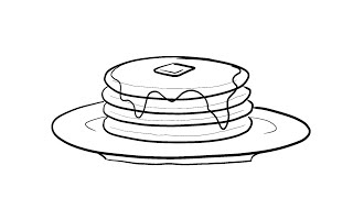 How to Draw Some Simple Pancakes| Step-by-Step Lesson