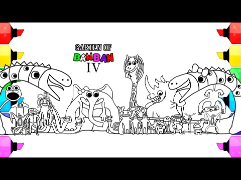 Garten of BanBan 4 New Coloring Pages /Color ALL NEW BOSSES + ENDING Chapter 7/Cartoon - On & On NCS
