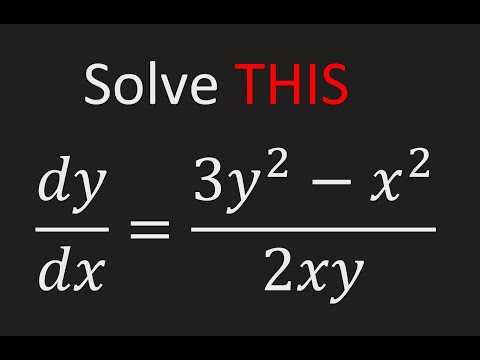 Math 391 1XC Lecture 3 - Homogeneous First Order Differential Equations