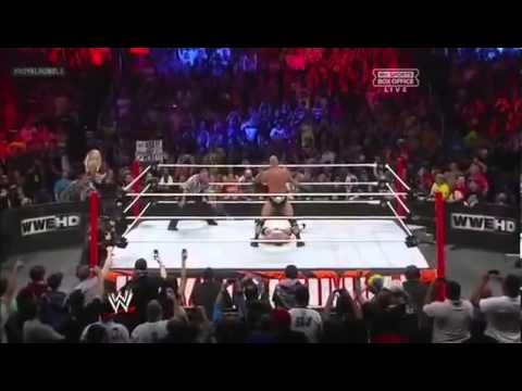 Cm Punk vs The Rock Highlights HD] Royal Rumble 2013