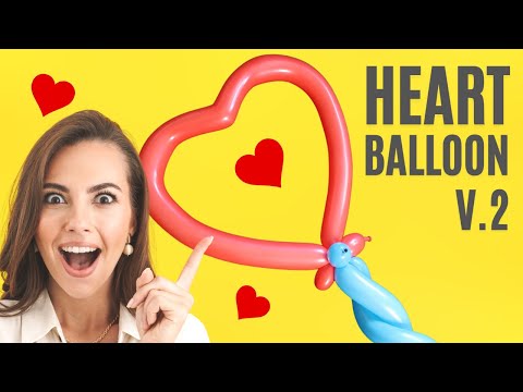 Make a Heart Balloon Wand 2 Balloons - Decorations #balloonheart #balloonanimals #balloondecoration