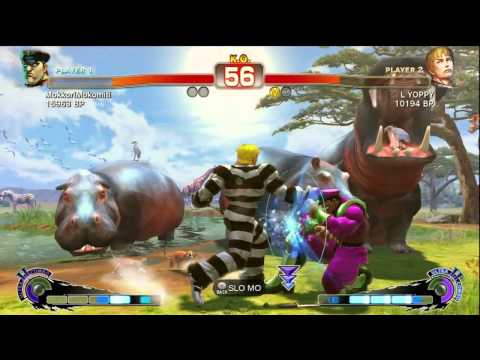 MokkoriMokomiti [Bison] vs L YOPPY [Cody] SSF4 Japanese Online Ranked Matches - TRUE-HD