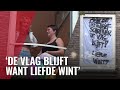 Laura weigert regenboogvlag weg te halen na klacht