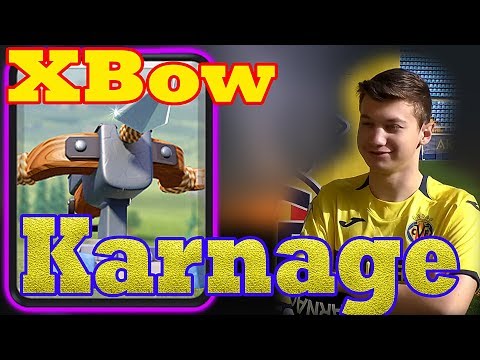Karnage vs JACK Xbow 3.3 5800+ ladder pushing - Clash Royale
