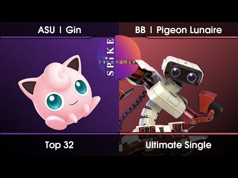Spike Avril Top 32 - Gin (Jigglypuff) Vs. Pigeon Lunaire (R.O.B.) SSBU Ultimate Tournament