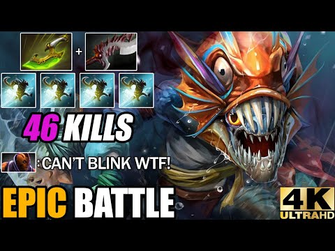 Crazy Max Speed Right Click Hero Slark 46 Kills Unstoppable Epic Battle Fight 7.29 Dota 2