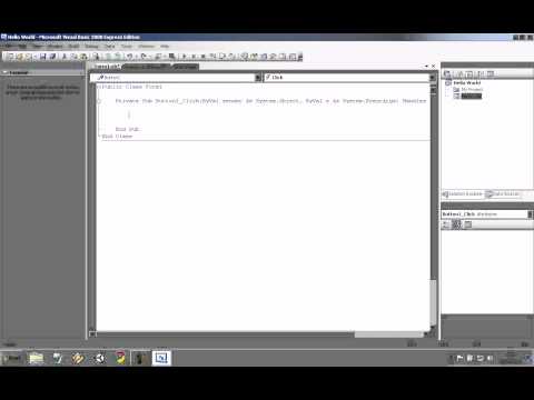 Visual Basic Net Tutorial 01 Making A Message Box