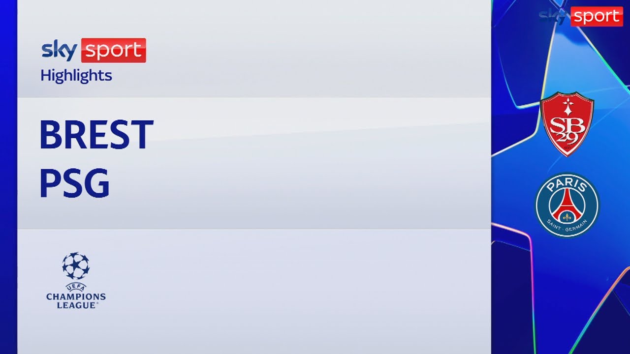 Brest-PSG 0-3: gol e highlights | Champions League