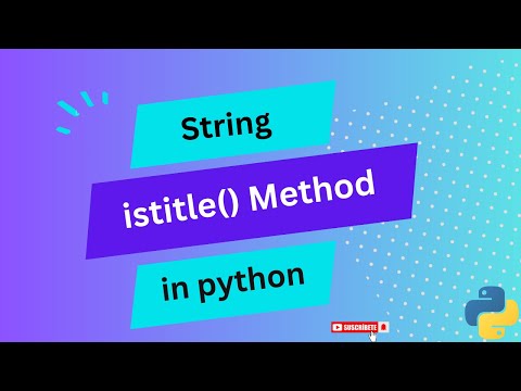 Sy Istitle Method In Python