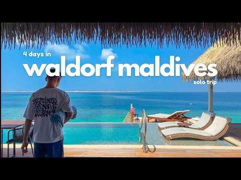 4 day solo trip to Waldorf Astoria Ithaafushi Maldives 🇲🇻