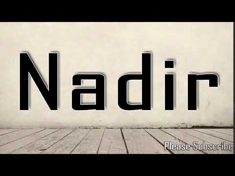 How to Pronounce Nadir