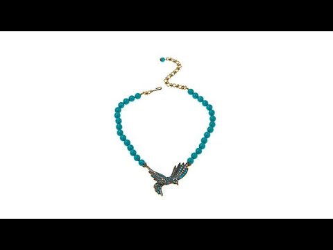 Heidi Daus "Fly Fly Away" Beaded Crystal Drop Necklace
