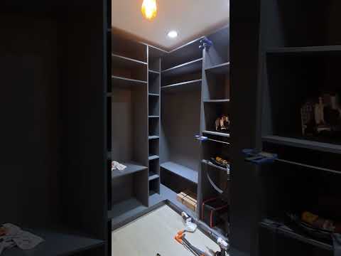 Video walking closet a medida en melamina fabricación e instalación Maipú Santiago, proceso de construcción mobiliario