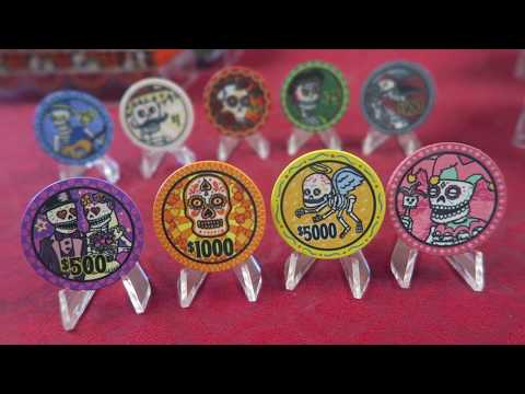 Poker Chip Video 02 Dia de Los Muertos Ceramics